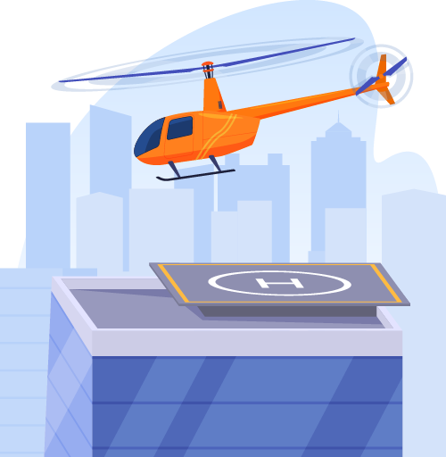 Illustration of helideck assistant training