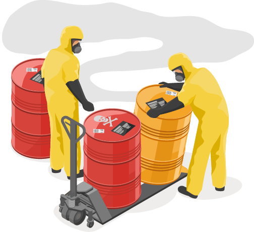Illustration of H2S safety training exercise