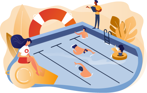 Illustration of helicopter underwater escape training exercise